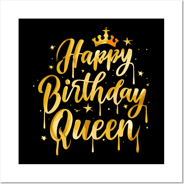 Happy Birthday Queen Wall Art by Graceful Designs